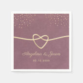 Paars huwelijk servet (Voorkant)