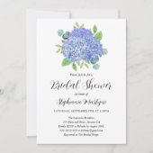 Paars Hydrangea Bouquet Botanisch Vrijgezellenfees Kaart (Voorkant)