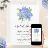 Paars Hydrangea Bouquet Botanisch Vrijgezellenfees Kaart