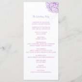 Paars Hydrangea Bouquet Wedding Programme Programmakaart (Achterkant)