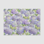 Paars Hydrangea Floral Pattern Tissuepapier (Voorkant)