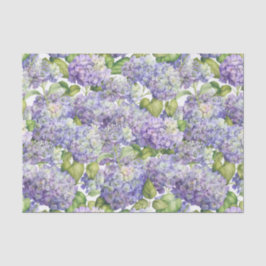  Paars Hydrangea Floral Pattern Tissuepapier