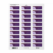 Paars Hydrangea Plum Wedding Return Adres Etiket (Full Sheet)
