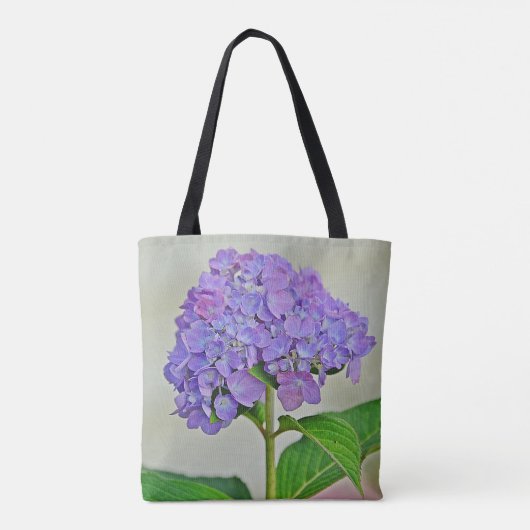 Paars Hydrangea Tote Bag (Achterkant)