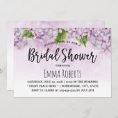 Paars Hydrangea Waterverf Floral Vrijgezellenfeest Kaart (Voorkant / Achterkant)