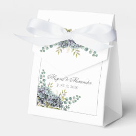 Paars Hydrangeas Eucalyptus Favor Box Bedankdoosjes