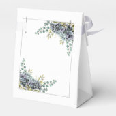 Paars Hydrangeas Eucalyptus Favor Box Bedankdoosjes (Achterkant)