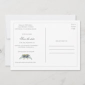 Paars Hydrangeas Eucalyptus foto Opslaan van de da Save The Date (Achterkant)