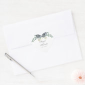 Paars Hydrangeas Eucalyptus Heart Sticker (Envelop)