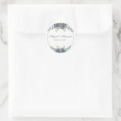 Paars Hydrangeas Eucalyptus Ronde Sticker (Tas)