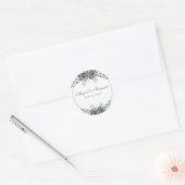 Paars Hydrangeas Eucalyptus Ronde Sticker (Envelop)
