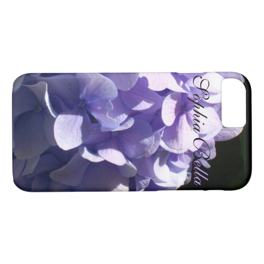 Paars Hydrangrea Case-Mate iPhone Case (Achterkant (Horizontaal))