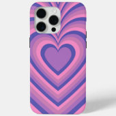 Paars Hypnotic Heart Love Patroon Case-Mate iPhone Case (Achterkant)