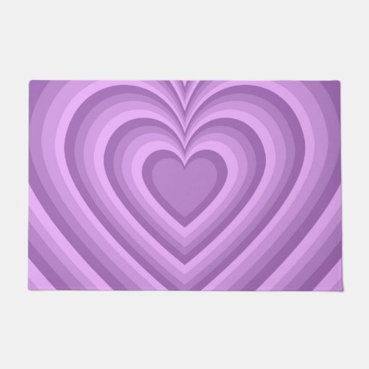 Paars Hypnotic Heart Love Patroon Deurmat (Voorkant)