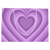 Paars Hypnotic Heart Love Patroon Groot Cadeauzakje (Achterkant)