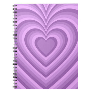 Paars Hypnotic Heart Love Patroon Notitieboek