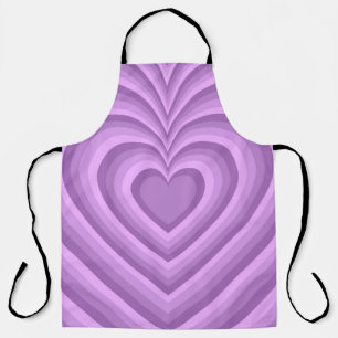 Paars Hypnotic Heart Love Patroon Schort