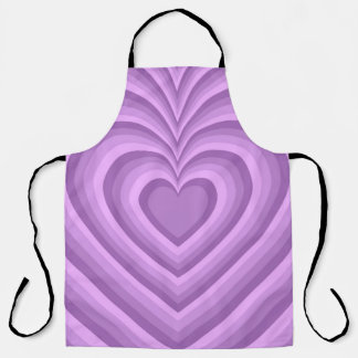 Paars Hypnotic Heart Love Patroon Schort