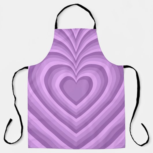 Paars Hypnotic Heart Love Patroon Schort (Voorkant)