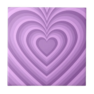 Paars Hypnotic Heart Love Patroon Tegeltje