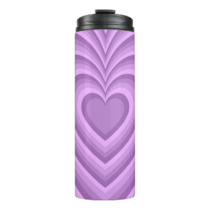 Paars Hypnotic Heart Love Patroon Thermosbeker