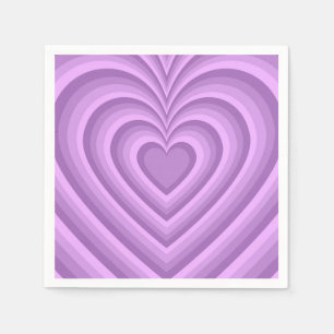 Paars Hypnotisch Hart Liefdespatroon Servet