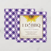 Paars I Do BBQ Verloving Vrijgezellenfeest Kaart (Voorkant / Achterkant)