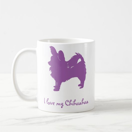 Paars I hou van mijn Chihuahua Koffiemok (Links)