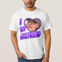 Paars I hou van mijn Vriendin Foto T-Shirt