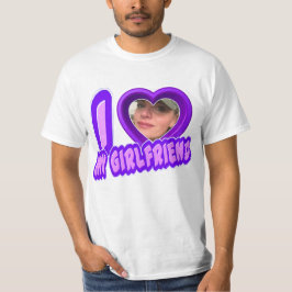 Paars I Love My Vriendin Photo Personated T-shirt