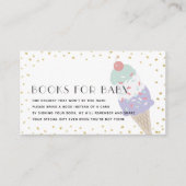 Paars Ice Cream Gold Baby shower Book-Verzoek Informatiekaartje (Voorkant)