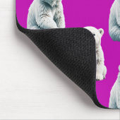 Paars IJsbeer Patroonontwerp Muismat (Hoek)