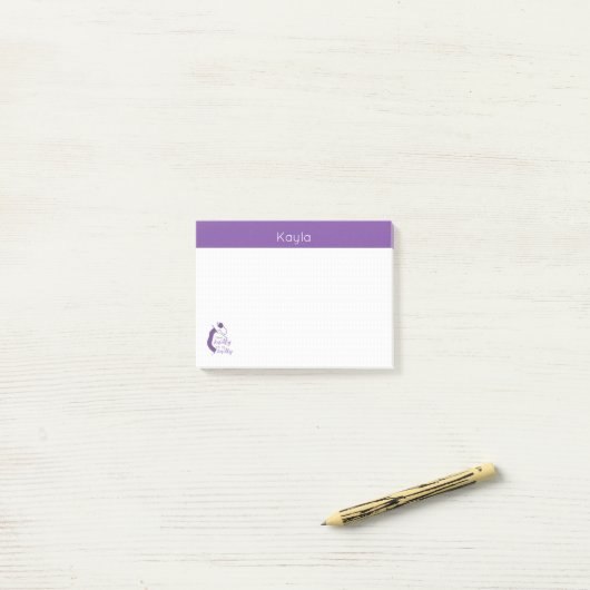 Paars, ik voel me knitty. post-it® notes (Op bureau)