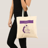 Paars, ik voel me knitty. tote bag (Voorkant (product))