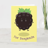 paars illustratie van donkere braam kaart (Voorkant)