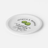 Paar's in een kaartje met een persoonlijk tintje papieren bordje (Gekanteld)