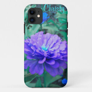Paars in Turquoise Zinnia iPhone 5 hoesje