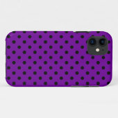 Paars in zwarte Stippen iPhone 5 Hoesje-Mate Case-Mate iPhone Case (Achterkant (horizontaal))