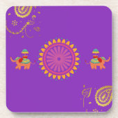 paars india geïnspireerd onderzetter van het thuis (Voorkant)