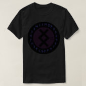 Paars Inguz Futhark Rune Symbool T-shirt (Design voorkant)