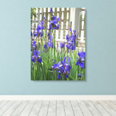 Paars Iris Afbeelding Canvas Afdruk (Insitu (Houten vloer))