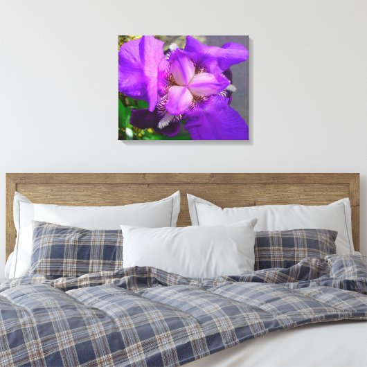 Paars Iris Canvas Afdruk (Insitu (Slaapkamer))