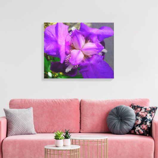 Paars Iris Canvas Afdruk (Insitu (Woonkamer))