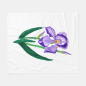 Paars Iris Fleece Blanket Deken (Voorkant (Horizontaal))