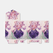  Paars Iris Floral Birthday Cake Favor Box Bedankdoosjes (Uitgevouwen)