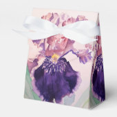  Paars Iris Floral Birthday Cake Favor Box Bedankdoosjes (Voorkant Zijde)