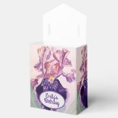  Paars Iris Floral Birthday Cake Favor Box Bedankdoosjes (Geopend)