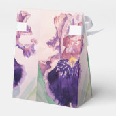 Paars Iris Floral Birthday Cake Favor Box Bedankdoosjes (Achterkant)