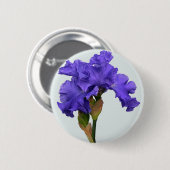  Paars Iris Floral Foto Ronde Button 5,7 Cm (Voorkant /achterkant)
