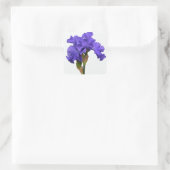  Paars Iris Floral Foto Vierkante Sticker (Tas)